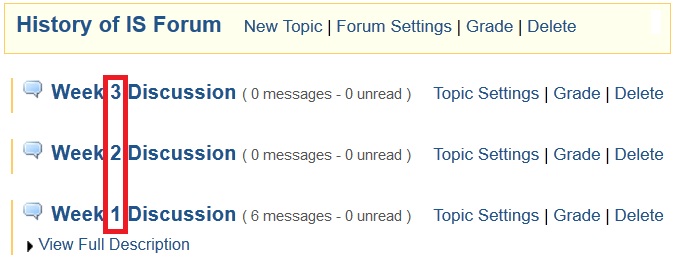 Screenshot of Forums successfully reorganized. 
