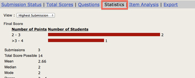 Essay test responses