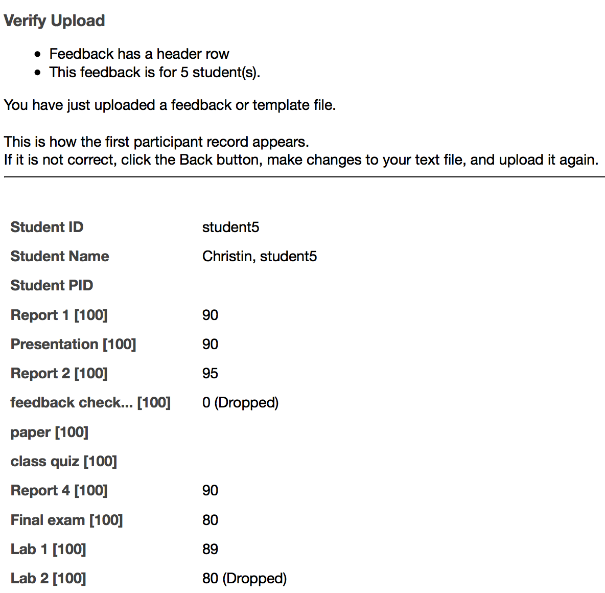 Screenshot of saving uploaded file. 