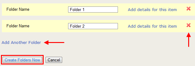 Screenshot of Create Folders Now. 