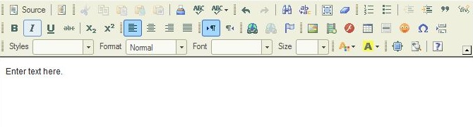 Screenshot of HTML editor. 