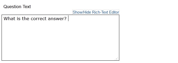 Screenshot of question text. 