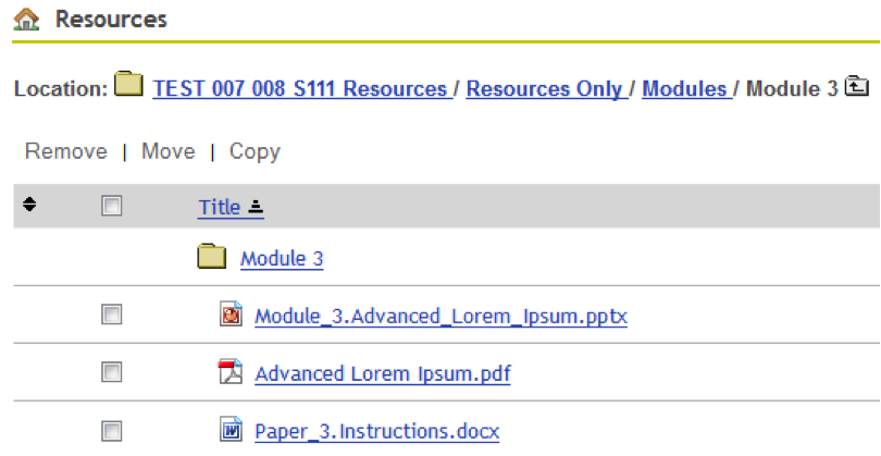 Screenshot of a single module displayed to students.